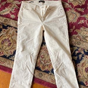 White Talbots Flawless Five Pocket Corduroy Jeans